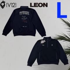 【新品】V12 LEON ゴルフ　メンズ　ハーフジップジャケット　ネイビー　L 新品】V12 LEON ゴルフ メンズ ハーフジップジャケット ネイビー L