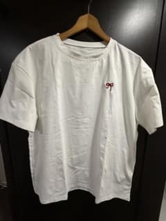 リボン刺繍 半袖 Tシャツ ホワイトのサムネイル