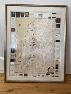 ナパバレー ワイナリー 地図　額付き ナパバレー ワイナリー 地図 額付き - メルカリ