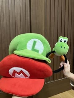 USJ ヨッシー　カチューシャ　マリオ&らルイージ帽子　3点セットのサムネイル