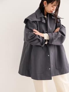 IENA 美品トリプルクロスフードコート36 春に☆フード取り外し可能