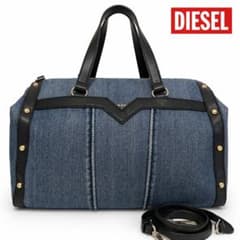 DIESEL ディーゼル 2WAY デニム ボストン型バッグ 美品 大容量 - メルカリ