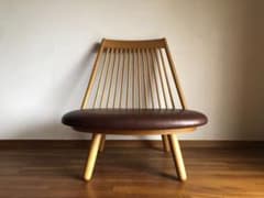 天童木工 豊口克平デザイン スポークチェア ナラ材 レザー 本革張り