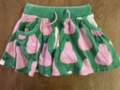 mini Boden 洋梨 スカート 110 緑 インナーパンツ 北欧