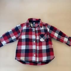 無印　チェック柄シャツ サイズ80のサムネイル