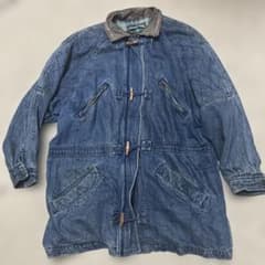 デニム ダッフルコート 90s 裏地チェック - メルカリ