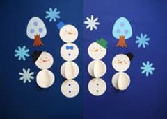 壁面　冬　雪だるま　1月2月のサムネイル
