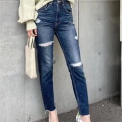デニム スパイラルガール ダメージ moussy rienda GYDAのサムネイル