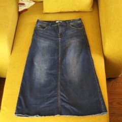 デニムストレッチロングスカートのサムネイル