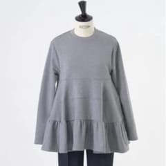 yori⭐︎美品 ぬくぬく ヘムダブル ティアードブラウス36 ブラック2025