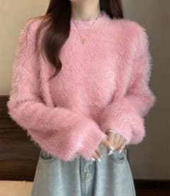 ピンク ファー セーターのサムネイル
