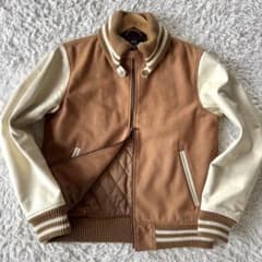 けんきょ　ビームス　スタジャン　牛革　中綿　キルティング　キャメル　L けんきょ様専用 ビームス スタジャン 牛革 中綿 キルティング