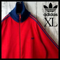 【超希少】アディダス デサント ジャージ レッド ネイビー 7号 2XL 赤 青 超希少】アディダス デサント ジャージ レッド ネイビー 6号 XL 赤 青