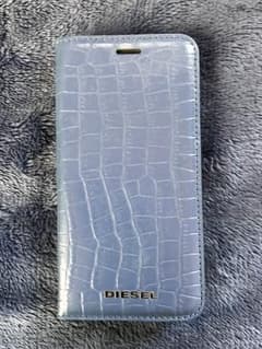 DIESEL iPhone7ケース 本革 クロコ型押し ネイビーのサムネイル