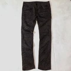 Xfrm トランスフォーム レオパード柄スキニーパンツ 鬼ヒゲ加工 w32 