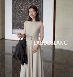 l’aubeblank Double-belted Melange Dress l'aubeblank Double-belted Melange Dress - メルカリ