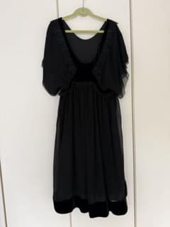 TSUMORI CHISATO ツモリチサト シルク ワンピース　ドレス　黒のサムネイル