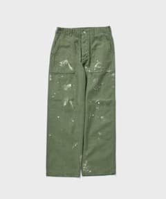 新品 AURALEE オーラリー ベイカーパンツ バギー ブリーチ ペイント