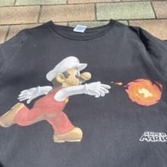 00s ファイヤーマリオ！良クラック！ Tシャツ 激レア アニメ ゲーム 