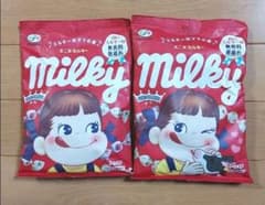 値下げ【不二家 ミルキー】 キャンディ 飴 120g  2袋のサムネイル