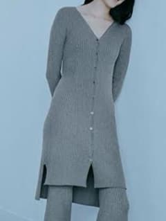 UNIQLO マメクロゴウチ マメクロ リブM 長袖 ニット ロングカーディガン