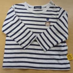moujonjon ストライプ長袖Tシャツ80cmのサムネイル