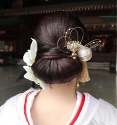 胡蝶蘭　和装　ウェディング　ヘッドドレス　結婚式　成人式のサムネイル