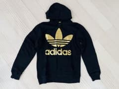 adidas パーカー ブラック ゴールド Sのサムネイル