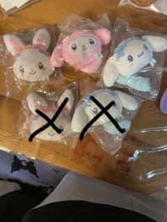 サンリオ リンリン鈴ぬいぐるみ シナモン✖️1 マイメロ✖️1ウィッシュミーメル✖️1のサムネイル