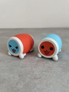 【どん&かつ(口開け)】太鼓の達人 ミニソフビフィギュア　ガチャ　カプセルトイ