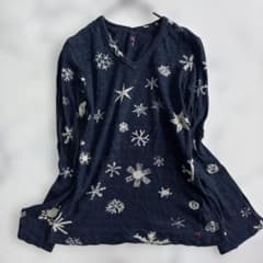 ✨45R 45rpmインディゴ染めVネック長袖Tシャツ紺 S mr892 - メルカリ