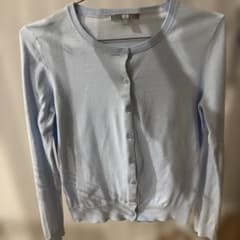 UNIQLO 水色 長袖カーディガンMサイズのサムネイル
