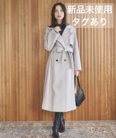 新品未使用 タグ付き 今期 ベルテッドトレンチコート タグあり新品 スウィングル トレンチコート ベルト付き 2025 swingle