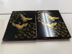 高級 漆器 文箱 飛鶴 金蒔絵 伝統工芸品 2個セット - メルカリ