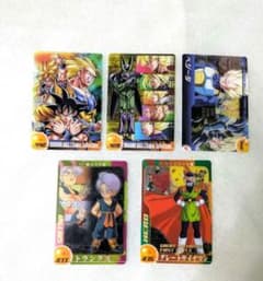 当時物】森永 ドラゴンボールZ ウエハース クリアカード 5枚セット