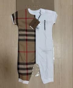 新品未使用タグ付き　現行タグバーバリー　BURBERRY チェック柄ロンパース 新品未使用タグ付き 現行タグバーバリー BURBERRY チェック柄