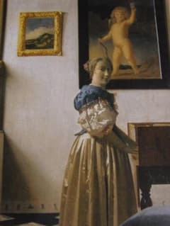 ヨハネス・フェルメール、「ヴァージナルの前に立つ女」、希少な画集の