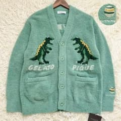 【メルカリ最安】gelato pigueパウダージャガードカーディガン　グリーン メルカリ最安】gelato pigueパウダージャガードカーディガン グリーン