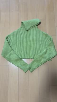 GRL タートルネック ショート丈ニット グリーン Fのサムネイル