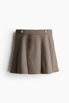 H＆Mブラウン系チェック Mサイズ プリーツスカートのサムネイル