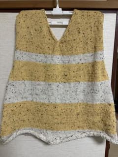 ハンドメイド ニットベスト ボーダーのサムネイル