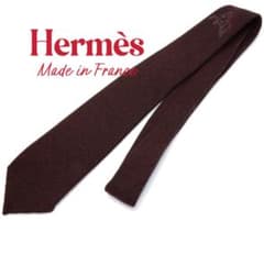 HERMÈS ホース刺繍 ウールネクタイ 馬 エルメス ソリッド 赤 - メルカリ