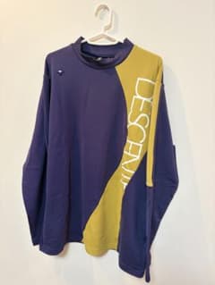 DESCENTE GOLF モックネックシャツ パープル×イエロー XLのサムネイル