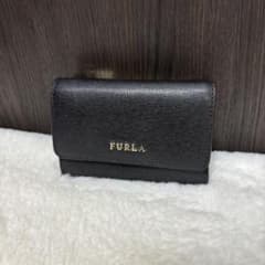 極美品　フルラ　FURLA　三つ折り財布　バビロン　レザー 極美品 フルラ コンパクト ウォレット 財布 三つ折 バビロン レザー 黒