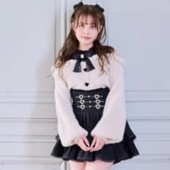 LIZ LISA リズリサ レイヤード風肩あきニット ピンクのサムネイル