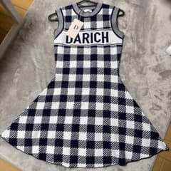 DARIAH チェック柄 ノースリーブミニワンピース フリーサイズのサムネイル