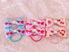 ハンドメイド キッズ ヘアゴム さくらんぼ❁︎のサムネイル