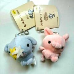 ちびギャラリー  キーホルダー ゾウさんとブタさんペアのサムネイル