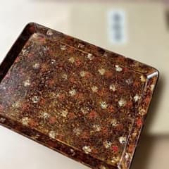 未使用・美品】津軽塗角型お盆 茶 伝統工芸品 - メルカリ
