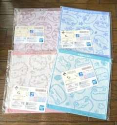一番くじ 爬虫類＆両生類 Tiny Friends G賞 タオル 4種セットのサムネイル